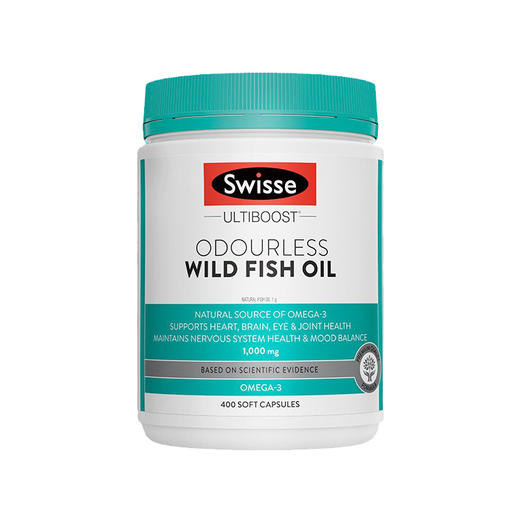 Swisse斯维诗 无腥味野生鱼油软胶囊1000mg omega-3 DHA+EPA 400粒/ 瓶 商品图7
