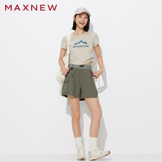 【门店同款】马恩MAXNEW2025夏季新款女装短袖T恤女圆领修身显瘦 商品图3