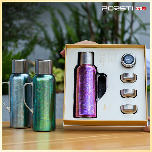 【钛壶传家】PORSTI宝石太·钛金属传家壶套装一壶三杯居家户外露营便携大容量 商品图9