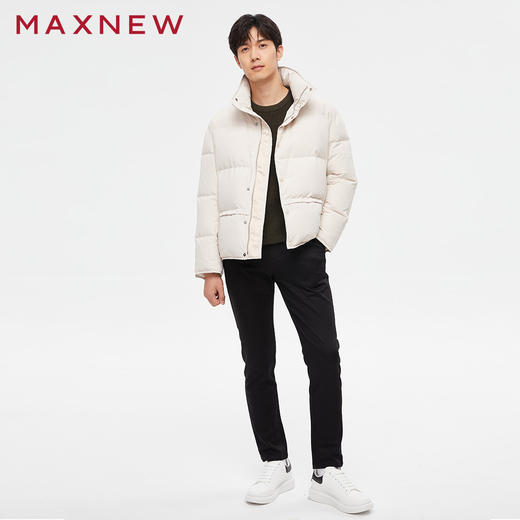 【门店同款】马恩MAXNEW男装年秋季黑色梭织长裤直筒百搭宽松通勤 商品图4