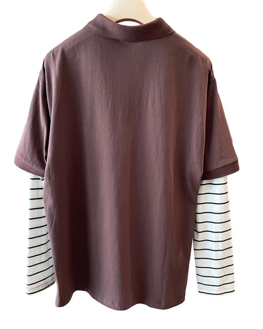 女款拼接长袖POLO衫017 商品图1