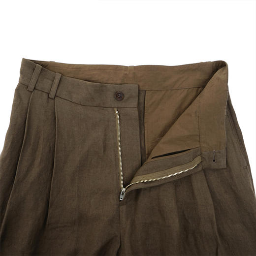 山也 郝 日晒亚麻廓形长裤 商品图1