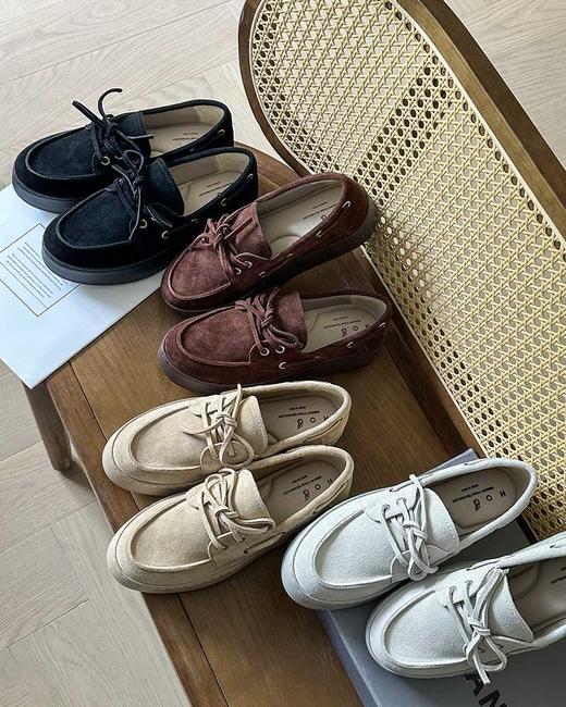 现货 THS-限时 霍根家 女士丝光牛反绒绑带渔夫鞋 4色 BZ1260 商品图3