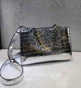 BQ075#牛皮链条单肩斜挎包