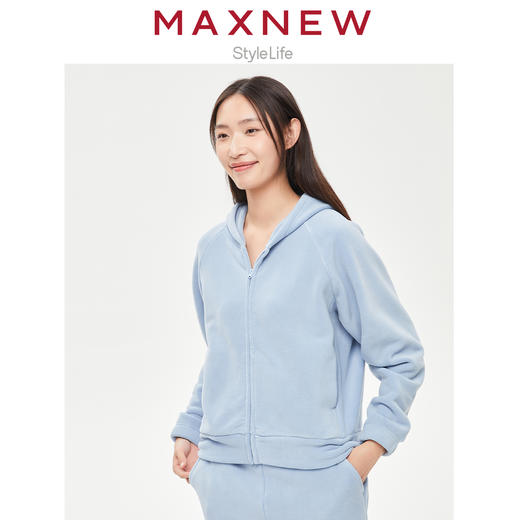 【门店同款】马恩MAXNEW女装家居上衣秋冬新款连帽开衫休闲宽松居 商品图2