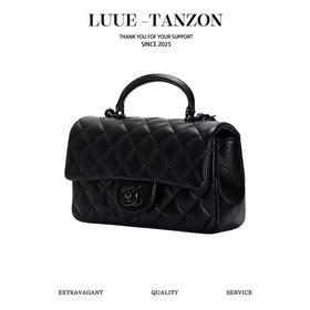 香奈儿 24A 手柄款CF Mini 全黑So Black斜挎包（LZ）