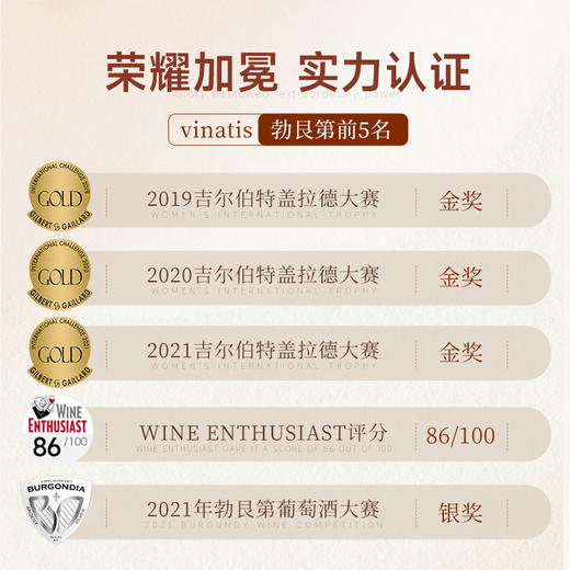 【连续3年-G&G大赛金奖】法国爱丽泽庄园小夏布利干白葡萄酒 12.5%vol 商品图2