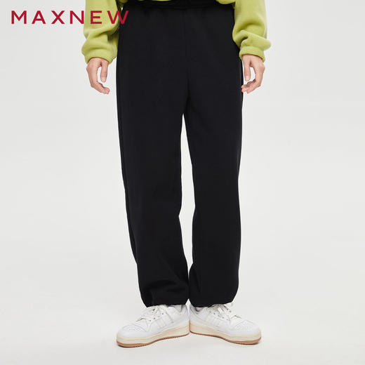 【门店同款】马恩MAXNEW女装针织长裤秋冬宽松百搭潮流休闲运动裤 商品图0