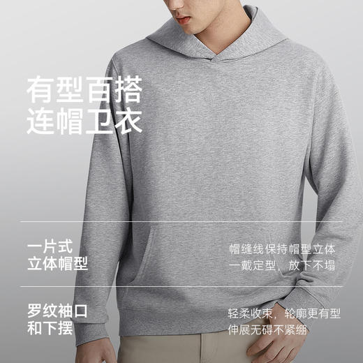 秋冬针织保暖可再生毛圈套头帽衫卫衣-LH04-04 商品图5