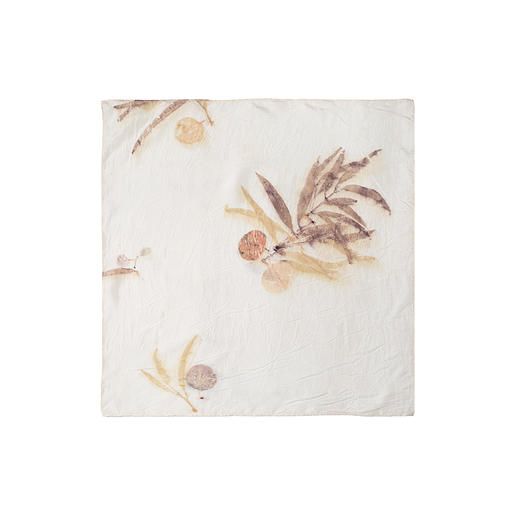 【林栖设计小店】【植物染】（现货）真丝丝巾草木染拓印2025秋季新款桑蚕丝方巾女2953047 商品图6