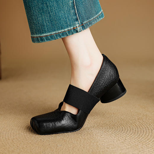 【预售5天】秋冬～复古法式方头浅口芭蕾舞超软时装单鞋NJMK&K1731 商品图4