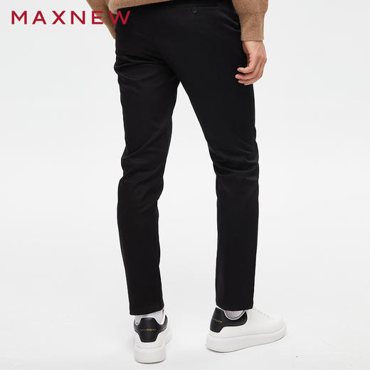 【门店同款】马恩MAXNEW男装年秋季黑色梭织长裤直筒百搭宽松通勤 商品图3