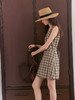 【现货】Even Vintage | 复古泡泡格纹 优雅甜美V领肌理无袖背心连衣裙夏 商品缩略图3