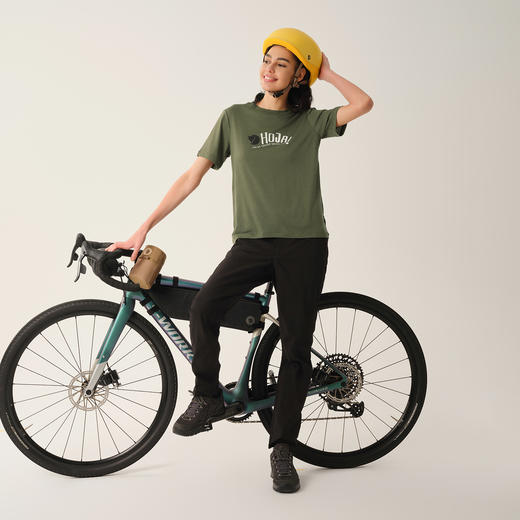 北极狐 hoja女士户外骑行裤2025春夏徒步长裤G1000弹力裤14200189 商品图4