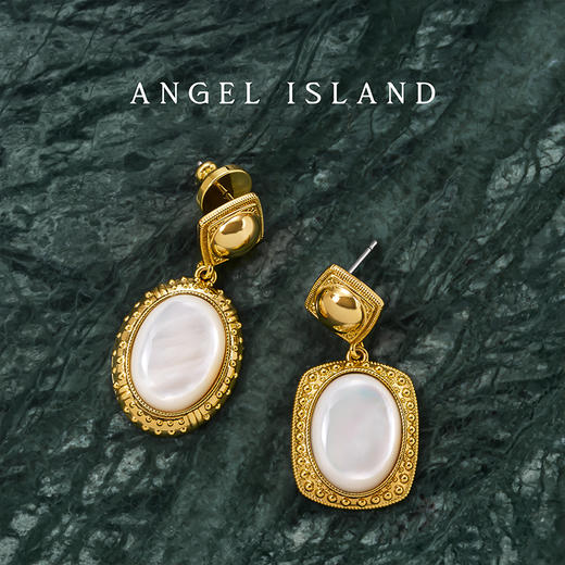 ANGEL ISLAND「月光宝盒」宫廷白贝系列吊坠耳环 商品图4