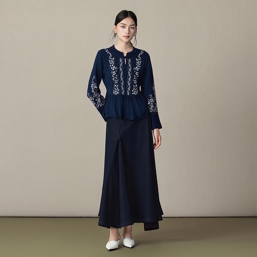 【林栖设计小店】（现货）优雅半身裙不规则百搭气质宽松显瘦2025秋冬新款裙子女1954011 商品图6