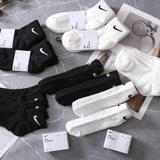 耐克正品授权NIKE袜子基础款运动袜【3双装】（短袜/中筒袜/长筒袜可选） 商品图13