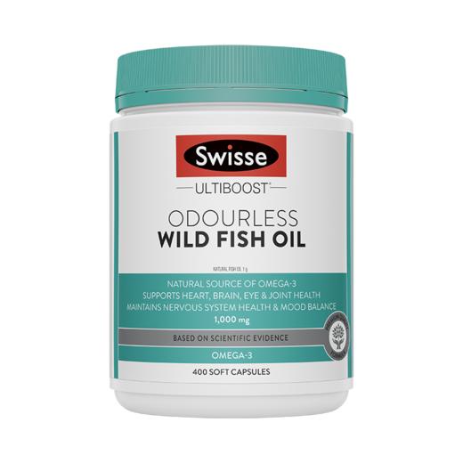 Swisse斯维诗 无腥味野生鱼油软胶囊1000mg omega-3 DHA+EPA 400粒/ 瓶 商品图8