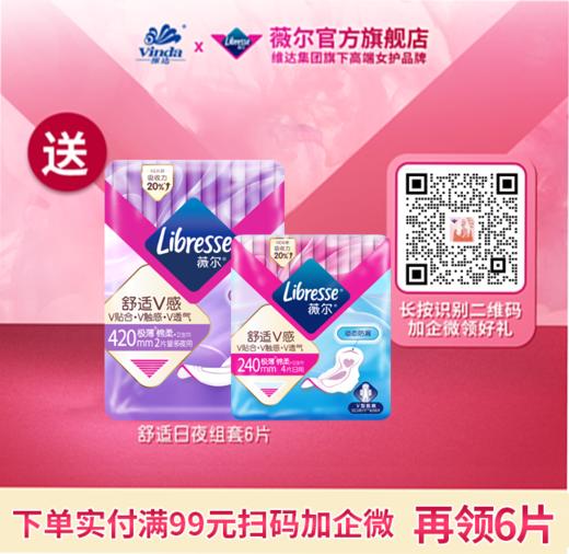 Libresse薇尔PLUS蓬蓬吸日用240卫生巾10片*3包共30片 量大防漏 商品图1