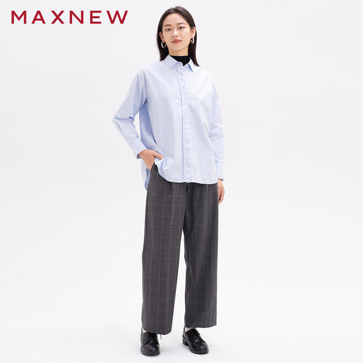 【门店同款】马恩MAXNEW女装梭织长裤直筒长裤宽松时尚潮流百搭秋 商品图4