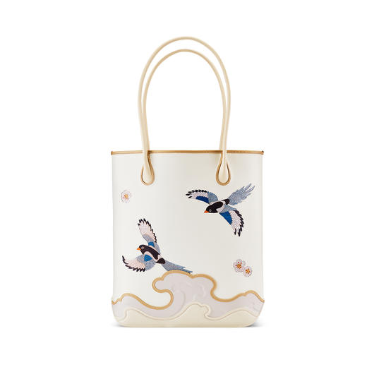 “鹊起云端”木镶嵌马赛克托特包 商品图5