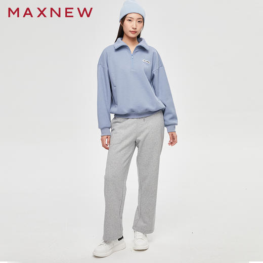 【门店同款】马恩MAXNEW女装针织长裤秋冬休闲百搭直筒裤子宽松显 商品图4