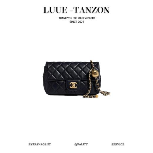 香奈儿-编织金球包 |  大mini 黑色链条包（LZ） 商品图0