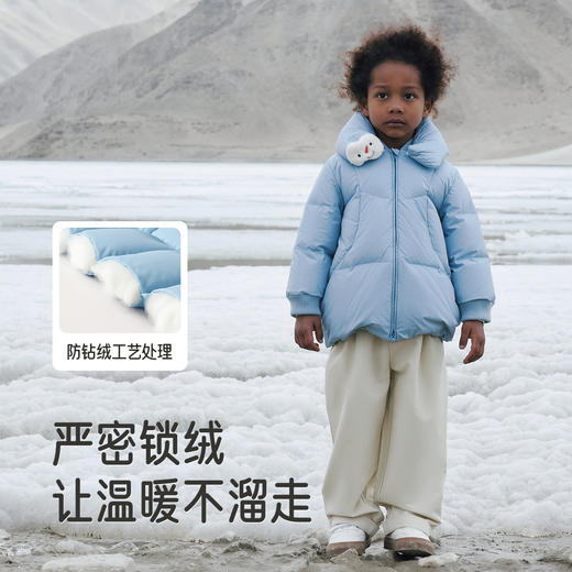 【商场同款】英氏男童羽绒服秋冬新款雪人童趣休闲保暖外套儿童超韧绒 商品图3