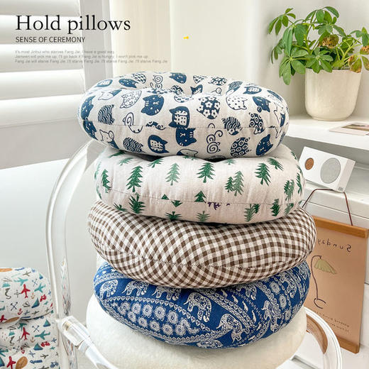 卧室棉麻蒲团榻榻米懒人坐垫地板圆形透气懒人椅子垫子夏季加厚 商品图0