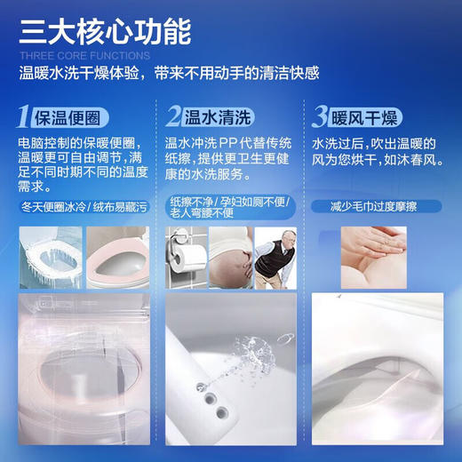 【10件起订】TOTO智能马桶盖板卫洗丽 暖风烘干除臭TCF6724KC 商品图3