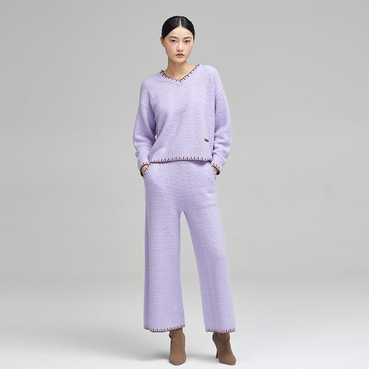 西藏羊绒宽腿女裤  SJF96K251N 商品图5