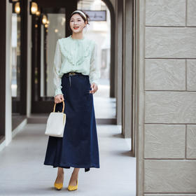 【林栖设计小店】（现货）优雅半身裙不规则百搭气质宽松显瘦2025秋冬新款裙子女1954011