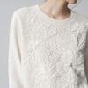 【林栖设计小店】（米白预售12.26）绵羊毛毛织上衣盘带绣优雅百搭2025秋冬新款套头毛衣女1954038 商品缩略图7