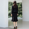 IWY/高级感黑色职业西装套裙女优雅正式场合鱼尾裙两件套25CS805 商品缩略图4