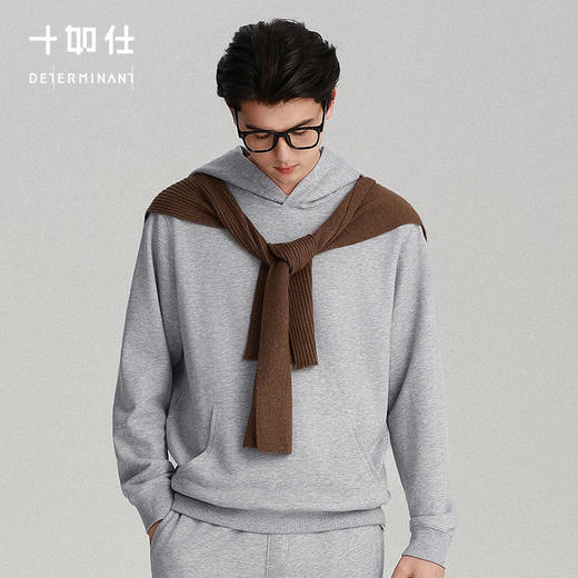 秋冬针织保暖可再生毛圈套头帽衫卫衣-LH04-04 商品图4