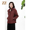 佐尔美秋季上新通勤简约气质酒红连帽抽绳风衣外套女M51FD01 商品缩略图2