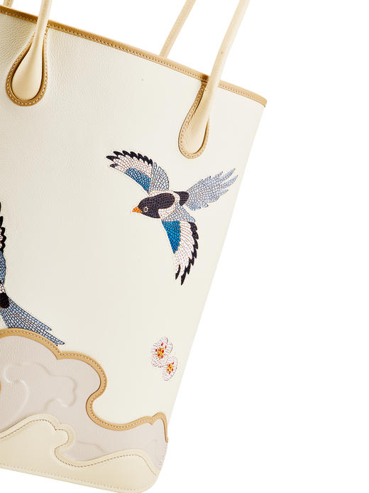 “鹊起云端”木镶嵌马赛克托特包 商品图8