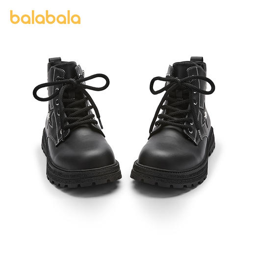 巴拉巴拉童鞋儿童靴子马丁靴女童秋冬英伦风短靴哑光鞋子百搭潮流 商品图4