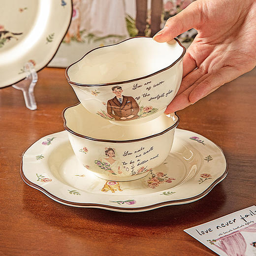 摩登主妇特别的新婚结婚订婚礼物送新人闺蜜实用情侣餐具碗碟套装 商品图2