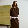 OLrain欧芮儿休闲通勤咖色卫衣针织半裙套装女秋季2025新款两件套 商品缩略图3