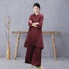 苎麻轻薄两件套酒红色GYD0307 商品缩略图3