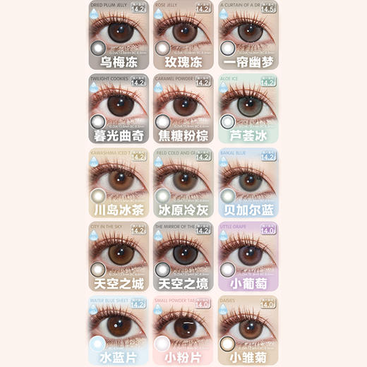 【活动】Lucycon日抛 新品 至尊宝蓝/紫霞仙紫 爆款 蓝光海岸/绿光小屿/灰光潮汐/紫光星岛/甜心奶泡/黑胶方糖/傲娇玛丽/维纳斯粉棕/土豆脑袋/焦糖粉棕/抹茶青椰/水光黑环 COS显色自然美瞳 商品图2