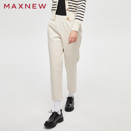 【门店同款】马恩MAXNEW女装秋冬新款针织长裤直筒裤休闲百搭宽松 商品图3
