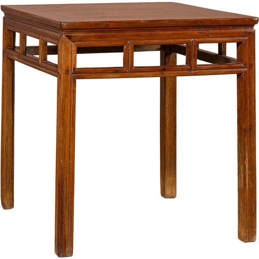 清	黄花梨劈料直枨矮栳文房桌 商品图5