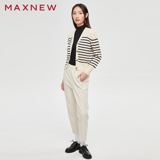 【门店同款】马恩MAXNEW女装秋冬新款针织长裤直筒裤休闲百搭宽松 商品图4