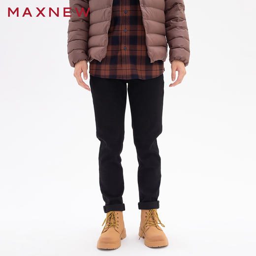 【门店同款】马恩MAXNEW男装直筒牛仔裤秋冬美式复古加厚裤子百搭 商品图2