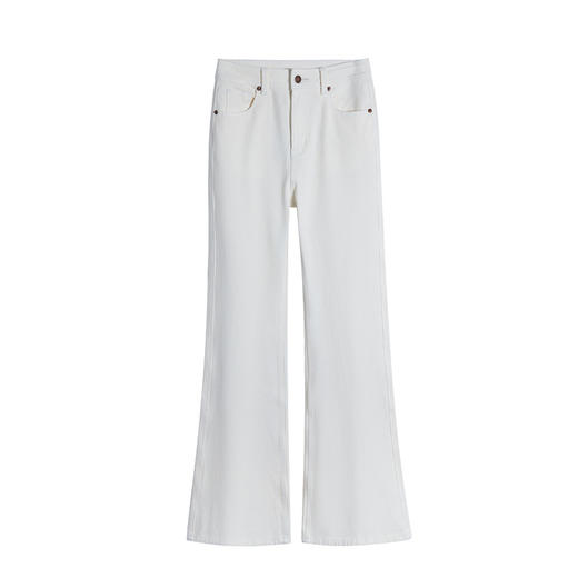 「自」全新升级【铂金会员183/天猫239/差价56】(11051)洛诗琳复古四面弹牛仔裤2025秋季新款高腰直筒显瘦喇叭裤女 商品图4