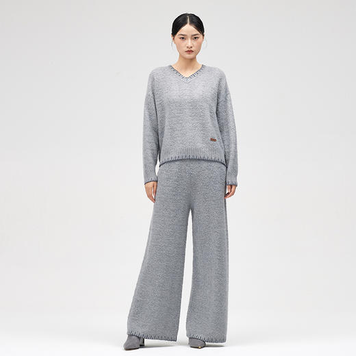 西藏羊绒宽腿女裤  SJF96K251N 商品图7