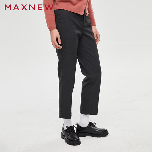 【门店同款】马恩MAXNEW女装秋冬款梭织长裤百搭休闲时尚潮流小个 商品图1