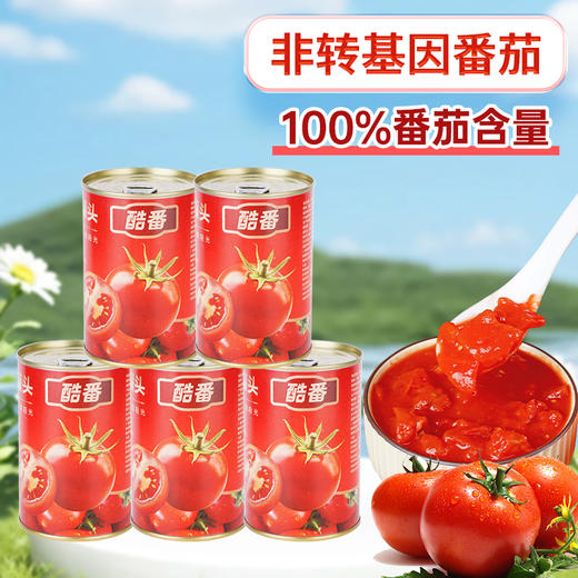 【自营】酷番 新疆蕃茄丁罐头 400g*6罐 商品图1